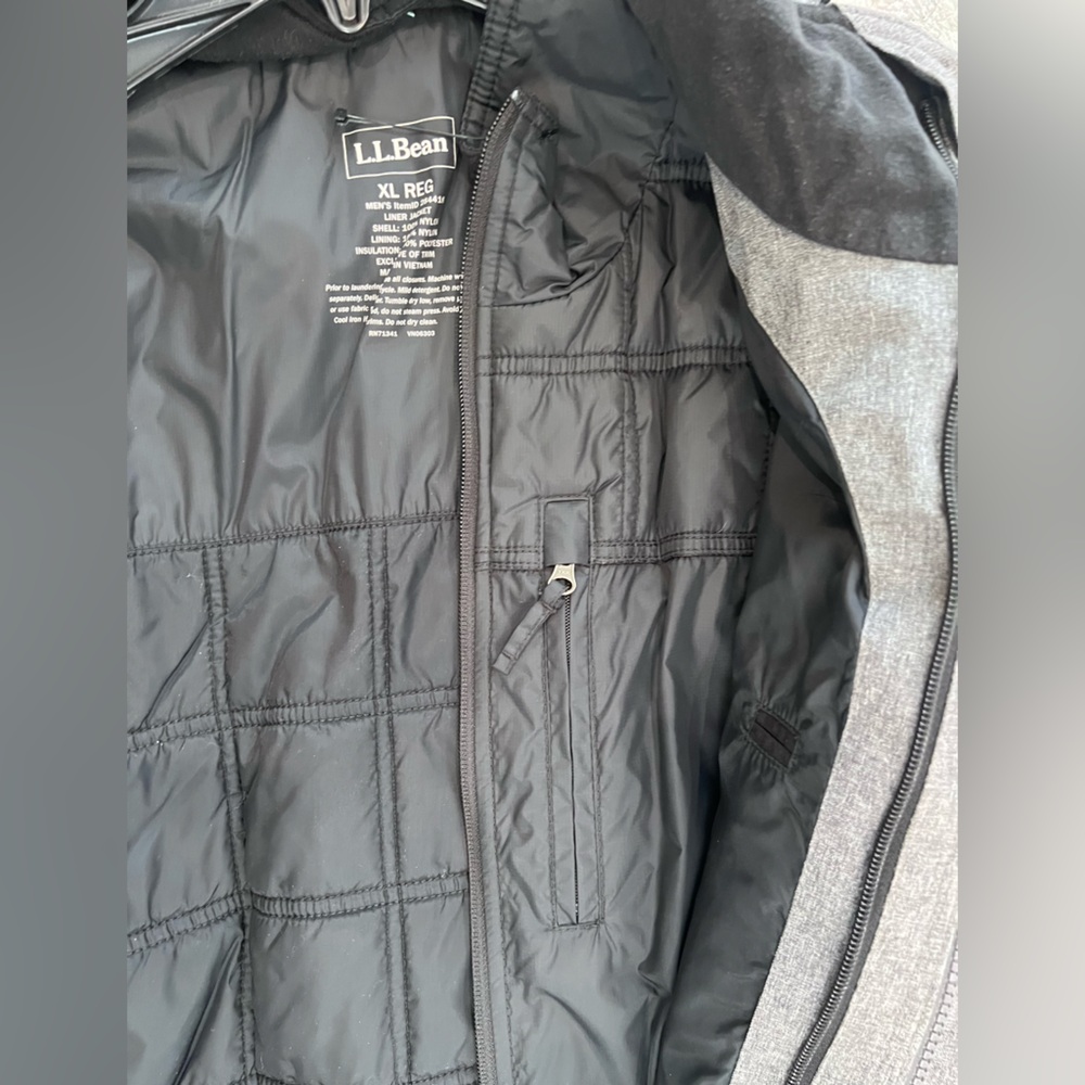 LL Bean 3 In 1 Jacket Mens Size XL Hooded Liner Primaloft Parka Winter - Picture 5 of 12